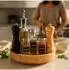 Relaxdays Lazy Susan Drehteller Bambus, rund, 23,5x6cm