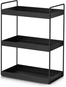 LuxusKollektion Gewürzregal 3 Ebenen, schwarz