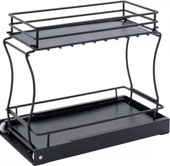 Maximex Gew&uuml;rzregal ausziehbar, schwarz (15,3x20,6x25,5cm)