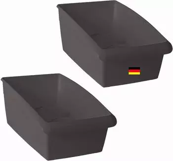 Novaliv Suppent&uuml;tenbox klein, 2er Set, Schubladen-Organizer 25x12cm, wei&szlig;