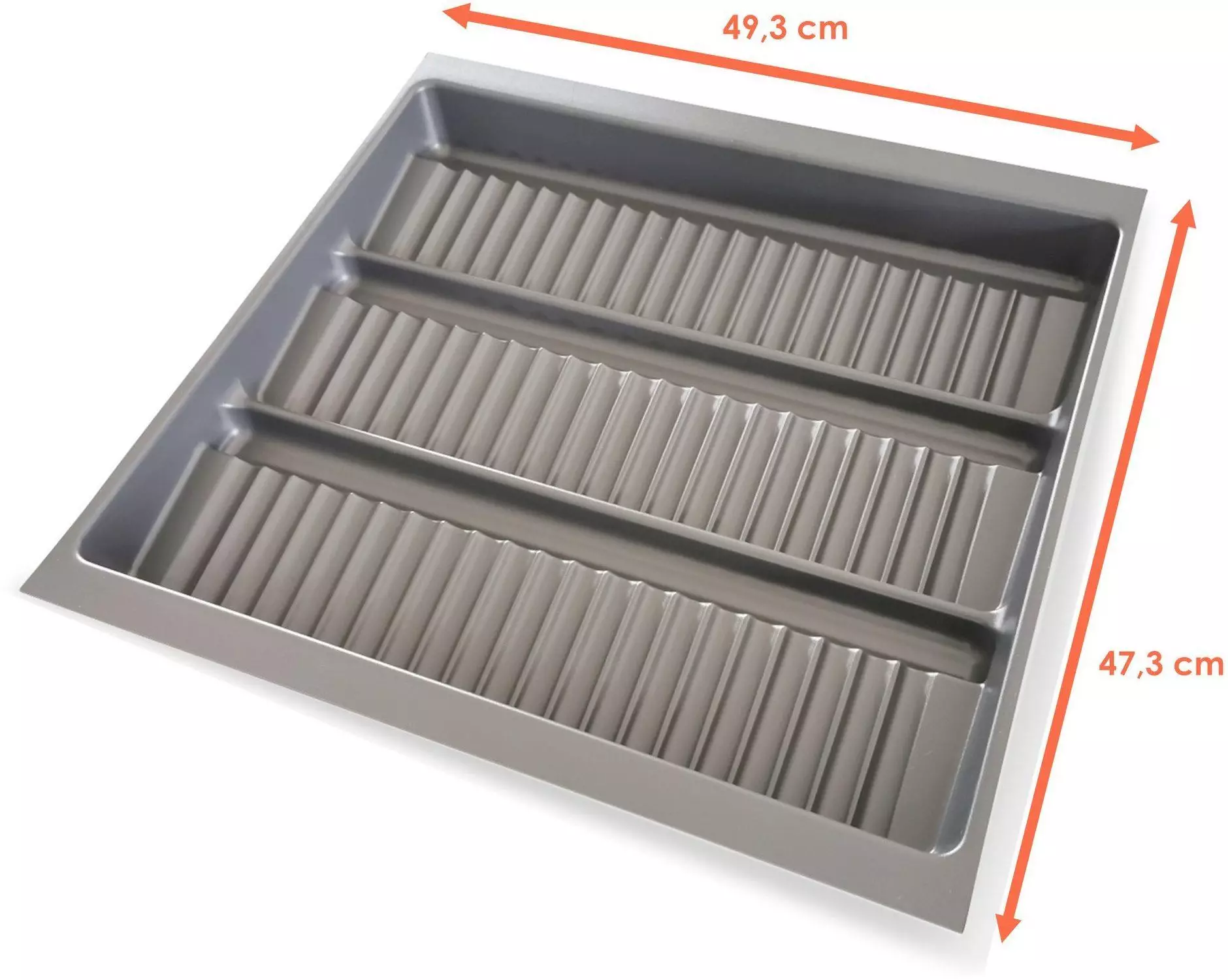 Spetebo Schubladeneinsatz für Gewürze, Kunststoff, silbergrau, 60x50cm (503685) Gewürzbord ab 19,95€