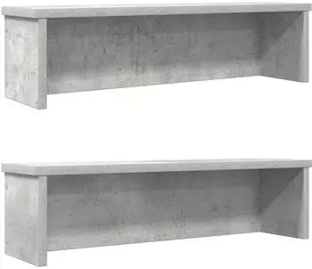 vidaXL K&uuml;chenregale stapelbar 2 Stk., betongrau, 60x15x16cm (860506)
