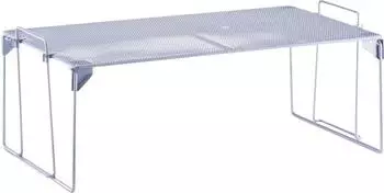 Zeller Universalregal, stapelbar, Mesh, silber, 43,5x25,5x15,5cm
