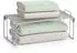 Zeller Universalregal, stapelbar, Mesh, silber, 43,5x25,5x15,5cm