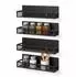 Relaxdays Gewürzregal magnetisch, Metall/Kunststoff, schwarz, 4er-Set