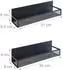 Relaxdays Gewürzregal magnetisch, Metall/Kunststoff, schwarz, 4er-Set