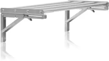 Mahlzeit Wandregal Stangendesign, Edelstahl, klappbar, 60x30cm