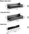 LuxusKollektion Magnetisches Gewürzregal für Kühlschrank mit 8 Haken, 3er-Set