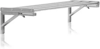 Mahlzeit Wandregal Stangendesign, klappbar, Edelstahl, 120x30cm