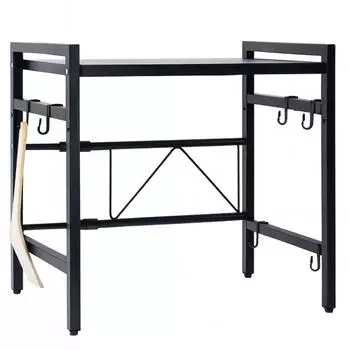 osoltus Küchenregal verstellbar 40-60x36x46cm schwarz