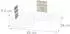 Relaxdays Eckregal Wand Metall, 26x5,5x26cm