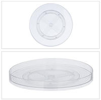 Relaxdays Drehteller, D 30 Cm, Ordnungssystem F&uuml;r K&uuml;che Und Bad, Mit Rand,