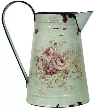 zeitzone Deko-Krug Zink, rose, Landhausstil, 1,5L (EF24331)