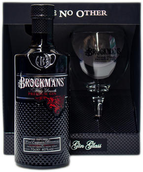 Brockmans Intensely Smooth Premium Gin 40% 0,7l + Geschenkbox mit Glas
