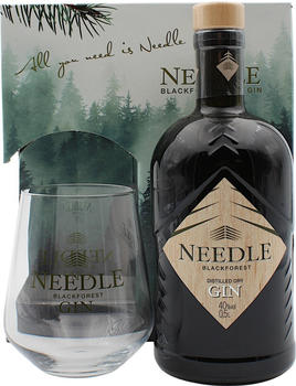 Needle Blackforest Distilled Dry Gin 40% 0,5l Geschenkset + Glas