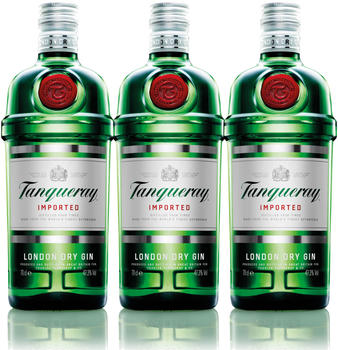 Tanqueray London Dry Gin Imported, 3er, Alkohol, Alkoholgetränk 47.3% 703982