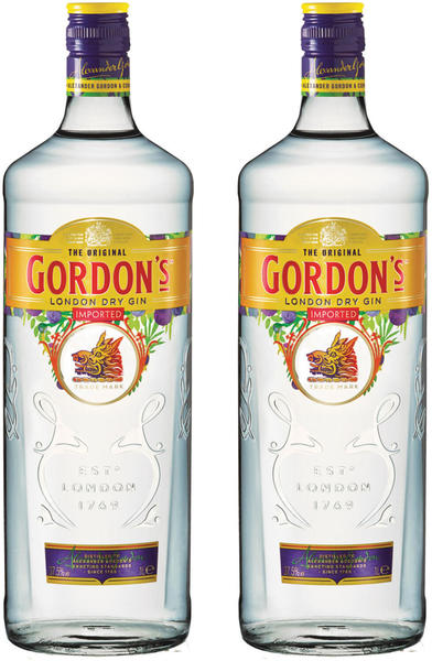 Gordon's London Dry Gin New Design Twinpack 2x1l 37,5%
