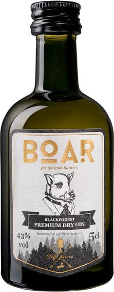 The Blackforest BOAR Distillery BOAR Black Forest Premium Dry Gin 43% 0,05l
