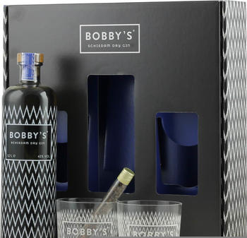 Bobby’s Dry Gin Company Bobby's Schiedam Dry Gin 0,7l 42% Geschenkset mit 2 Gläsern + Botanicals