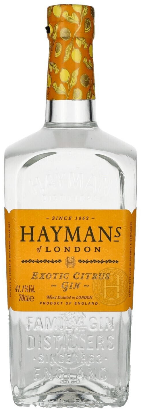 Hayman\'s of London Exotic Citrus Gin 0,7l 41,1% Test TOP Angebote ab 28,64  € (Oktober 2023)