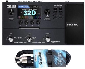 nu-X Nux MG-30 Modeling Multi-Effektgerät + keepdrum Klinken-Kabel