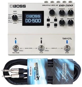 Boss DD-500 Effektgerät Digital Delay Pedal mit Kabel