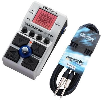 Zoom Effektgerät MS-50G+ MultiStomp Pedal mit Klinkenkabel
