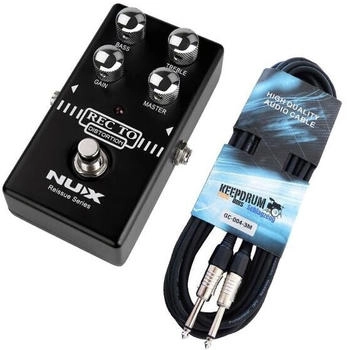 nu-X Effektgerät Recto-Distortion Pedal mit Klinkenkabel