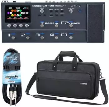 Boss GX-100 Multi-Effektgerät mit Tasche und Kabel (gx100-cbbmm-gc043m)