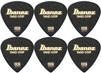 Ibanez Grip Wizard Sand Heavy - 6er Pack PA16HSG black