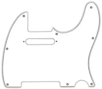 Fender Modern Style Pickguard Tele White 3-Ply 8-Hole