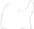 Fender Modern Style Pickguard Tele White 3-Ply 8-Hole