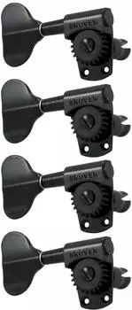 Grover Grover 145BCL4 Titan Electric Bass Machines - Bass Machine Heads 4-in-Line Lefthand Treble Side (Right) - Black Chrome