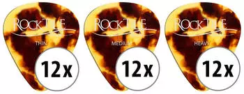 Rocktile Plektren Brown Tortoise 36er Master Pack