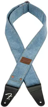 Fender Wrangler Riveted Denim Strap Light Indigo Gitarrengurt