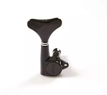 Grover Grover 144BC4 Mini Bass Machines - Bass Machine Heads 4-in-Line Bass Side (Left) - Black Chrome