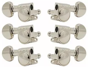 Grover Grover 205-18N Mid-Size Rotomatics with Round Button Guitar Machine Heads 3 + 3 Nickel