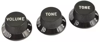 Fender Potikn&ouml;pfe Stratocaster Knobs Black