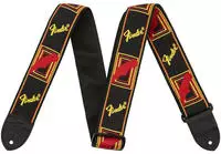 Gitarrengurt Fender BLK/Yellow/Red Mono Strap