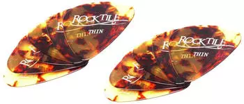 Rocktile Plektren Brown Tortoise Thin 12er Pack