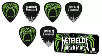 Dunlop Dunlop Ultex Hetfield Pick Tin Pleks 1,14 mm Black 6er-Set