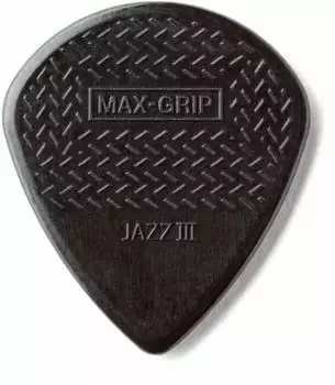 Dunlop Dunlop 471P3S Jazz III Max Grip Picks black stiffo 1,38 mm