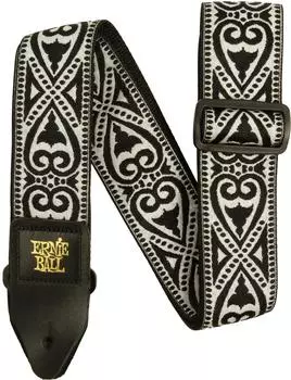 ERNIE BALL EB5345 Jacquard Guitar Strap Black Heart