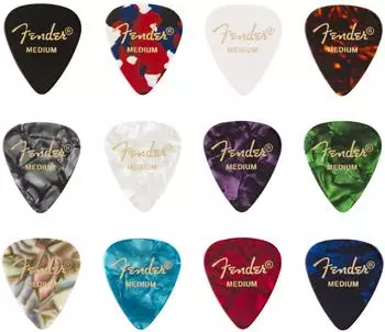 Fender 351 Picks Celluloid Medley Medium