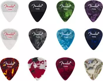 Fender 351 Dotted Celluloid Picks thin