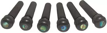 Taylor Bridge Pins Ebony with Abalone Dot