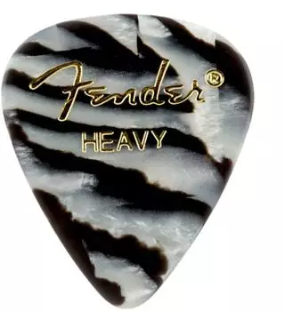 Fender Picks 351 Zebra Heavy 12er Set Premium Celluloid