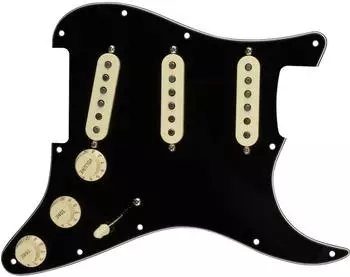 Fender Strat Pickguard vorverkabelt '57/'62 SSS, schwarz (992345506)