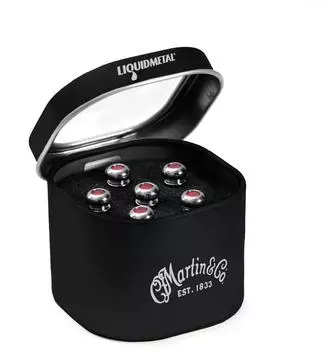 Martin Guitars Guitars Liquidmetal Bridge Pin Set Chrome