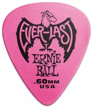ERNIE BALL Everlast Gitarren-Plektren pink 0,60mm, 12er-Pack (P09179)